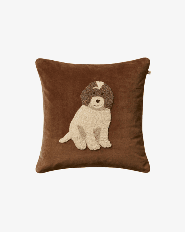 C&J Doodle Velvet-Cognac  50*50