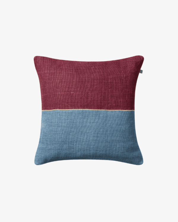 C&J Amol Linen-Ruby/Dusty Blue 50*50