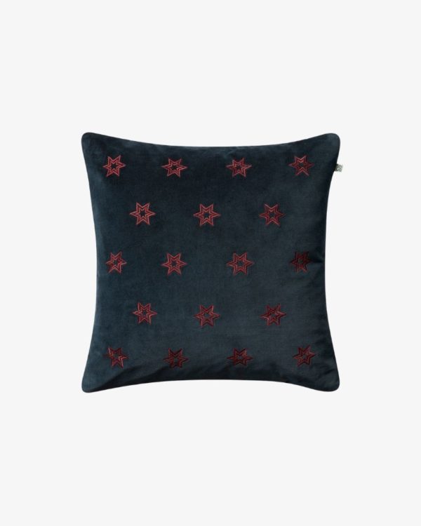 Velvet Cushion Cover Star - Sea Blue 50 x 50 cm